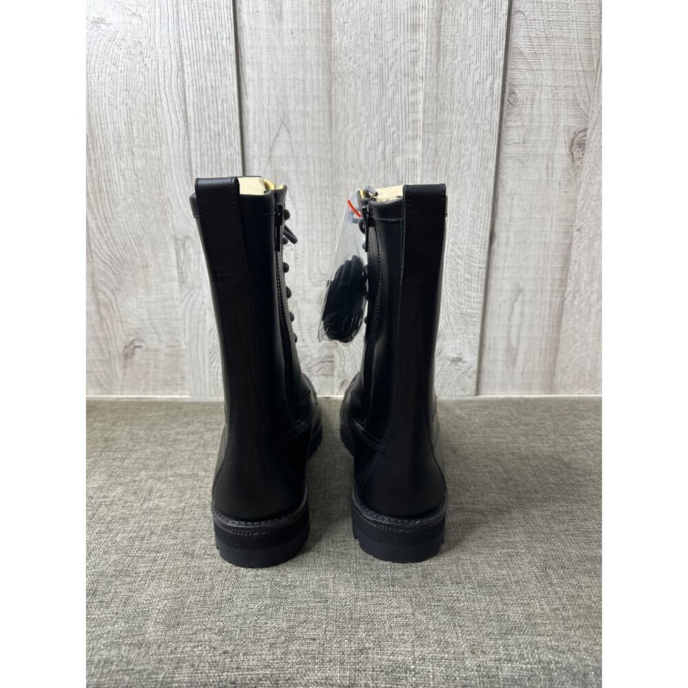 Sperry x John Legend Mens Sz 10 Tall Black Leather Lace-Up Boots w/ Side Zipper - Picture 3 of 11
